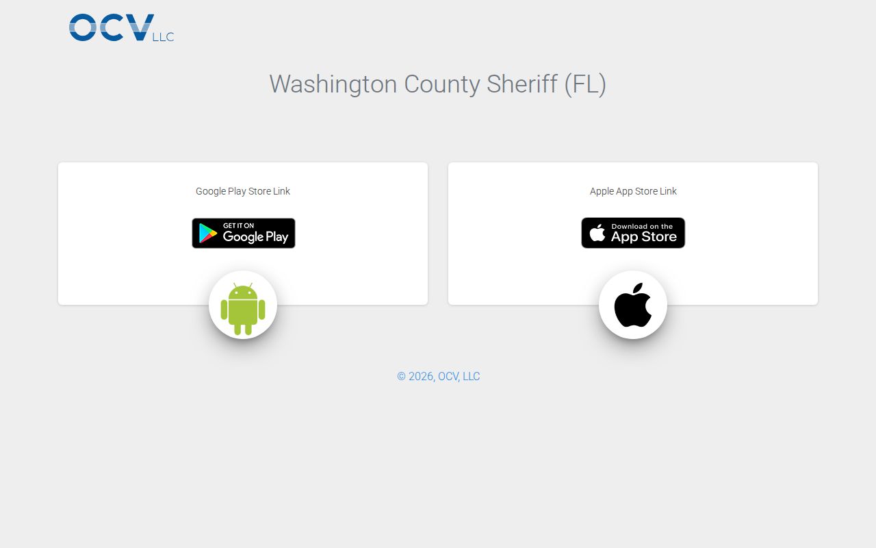 Washington County Sheriff app access for current inmate and release checks